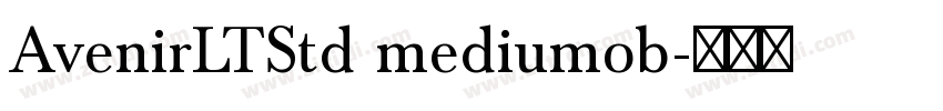 AvenirLTStd mediumob字体转换